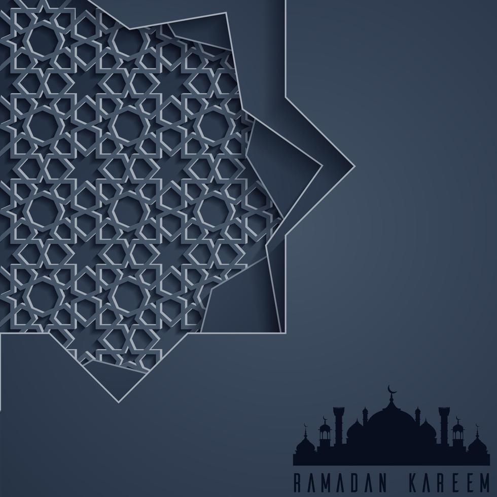 fond de carte de voeux ramadan kareem vecteur