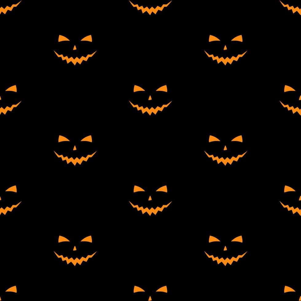 ensemble de visages effrayants citrouilles d'halloween vecteur