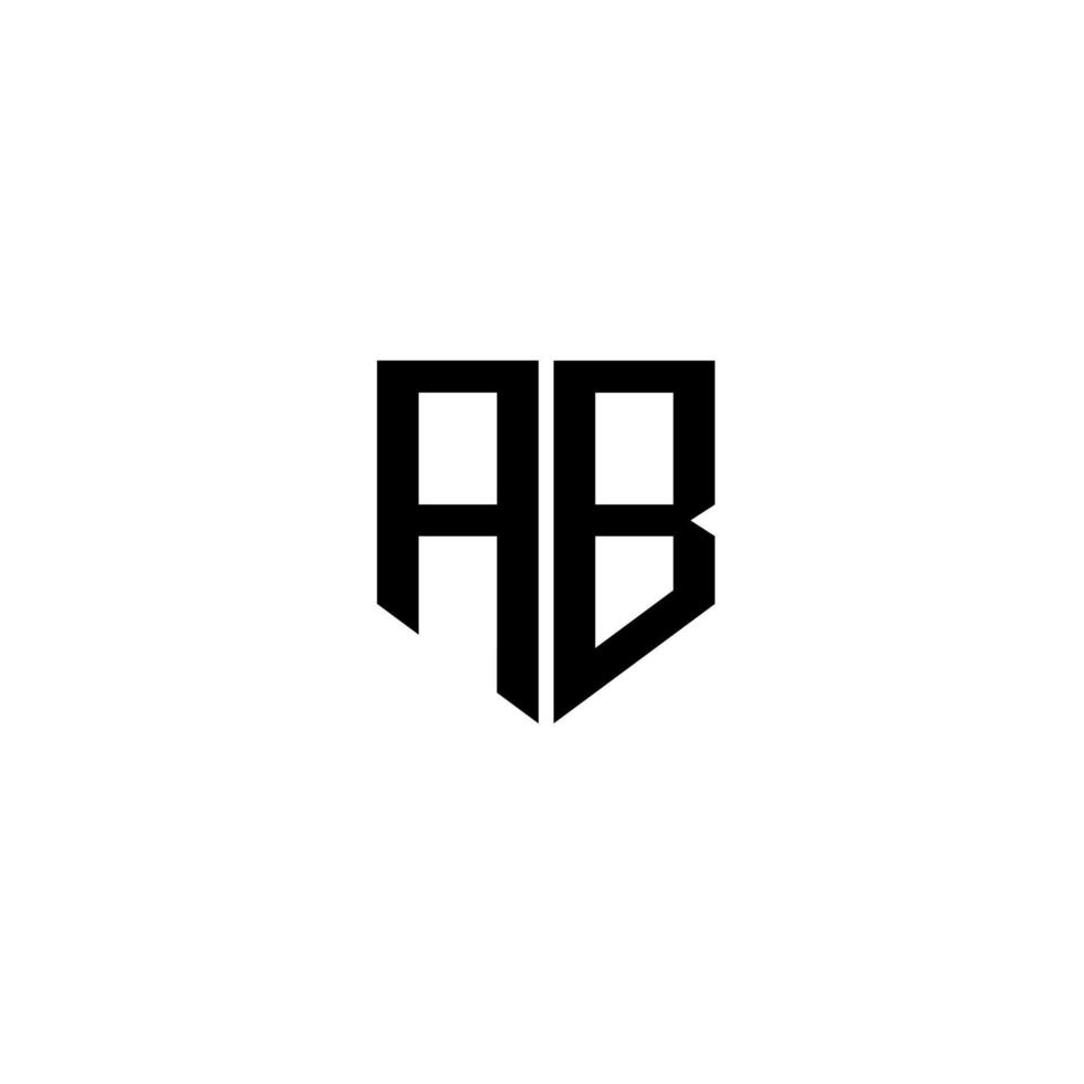 création de logo de lettre ab avec un fond blanc dans l'illustrateur. logo vectoriel, dessins de calligraphie pour logo, affiche, invitation, etc. vecteur