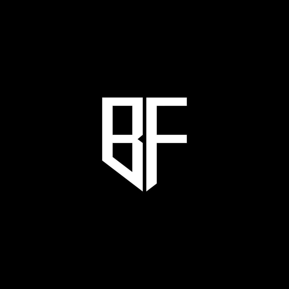 création de logo de lettre bf avec fond noir dans l'illustrateur. logo vectoriel, dessins de calligraphie pour logo, affiche, invitation, etc. vecteur