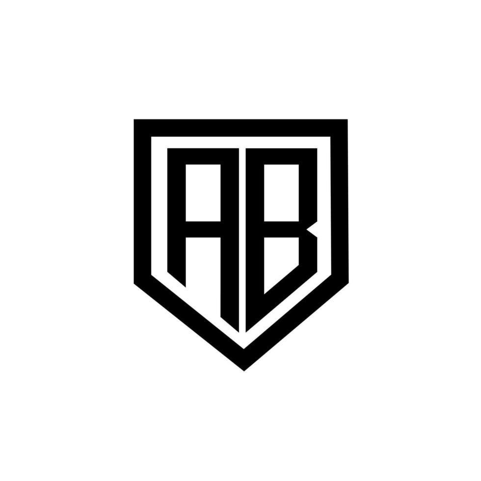 création de logo de lettre ab avec un fond blanc dans l'illustrateur. logo vectoriel, dessins de calligraphie pour logo, affiche, invitation, etc. vecteur
