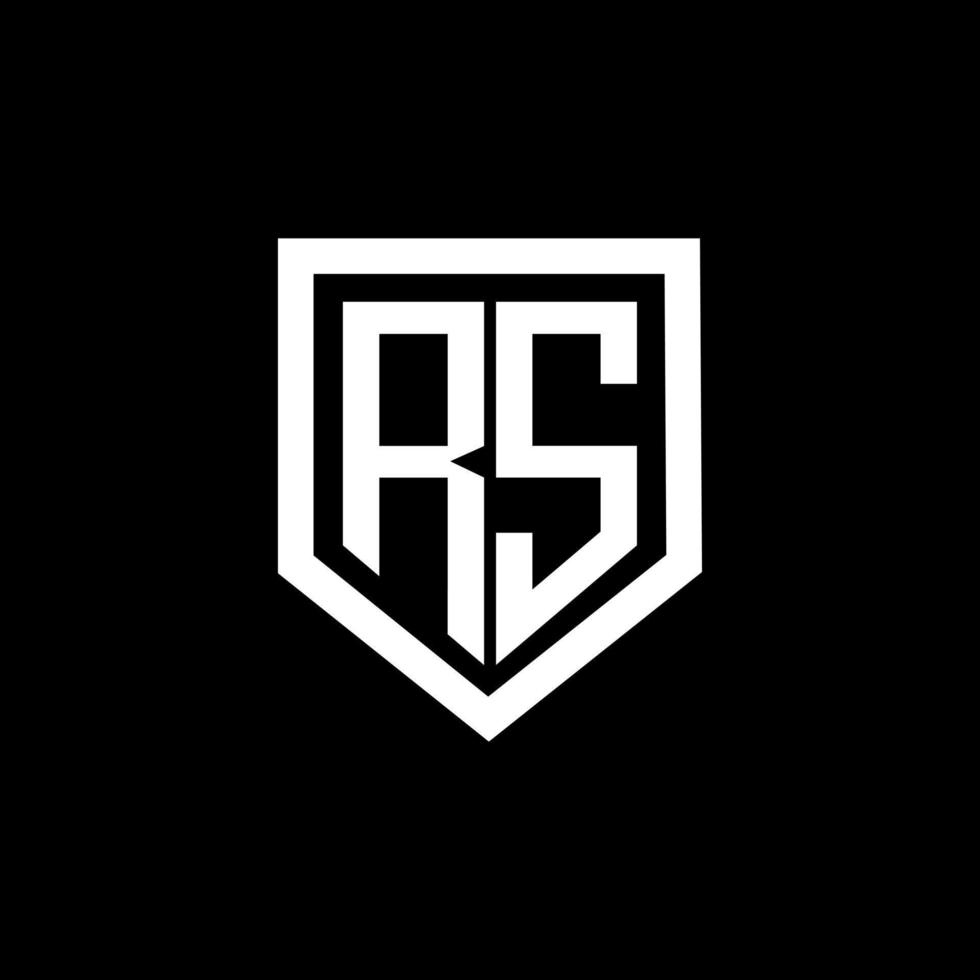 création de logo de lettre rs avec fond noir dans l'illustrateur. logo vectoriel, dessins de calligraphie pour logo, affiche, invitation, etc. vecteur