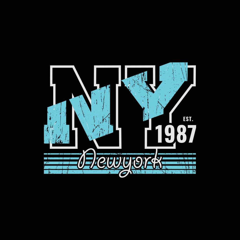 conception de t-shirts et de vêtements de la ville urbaine de new york vecteur