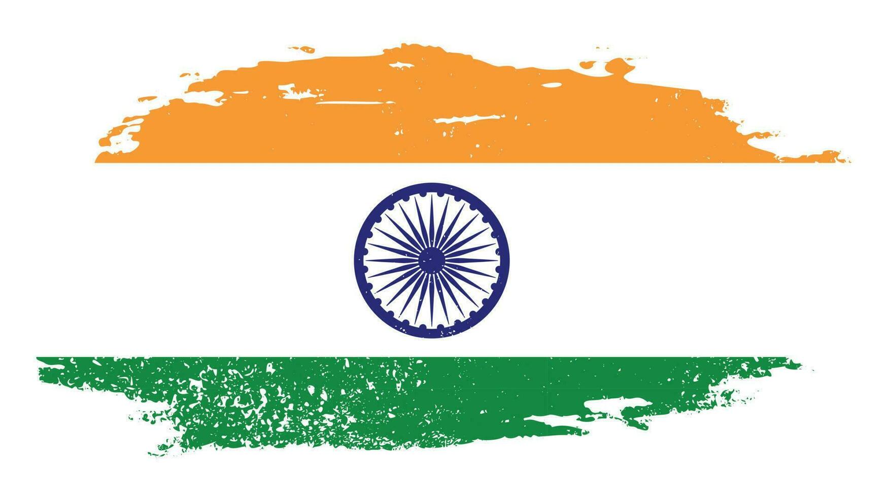 nouveau vecteur de conception de drapeau de texture grunge indien délavé
