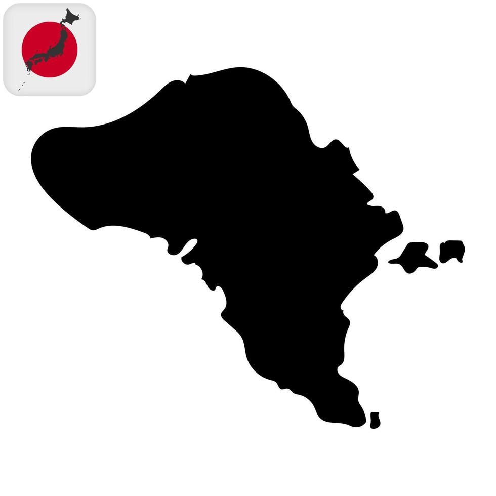 carte de l'île de kume. illustration vectorielle vecteur