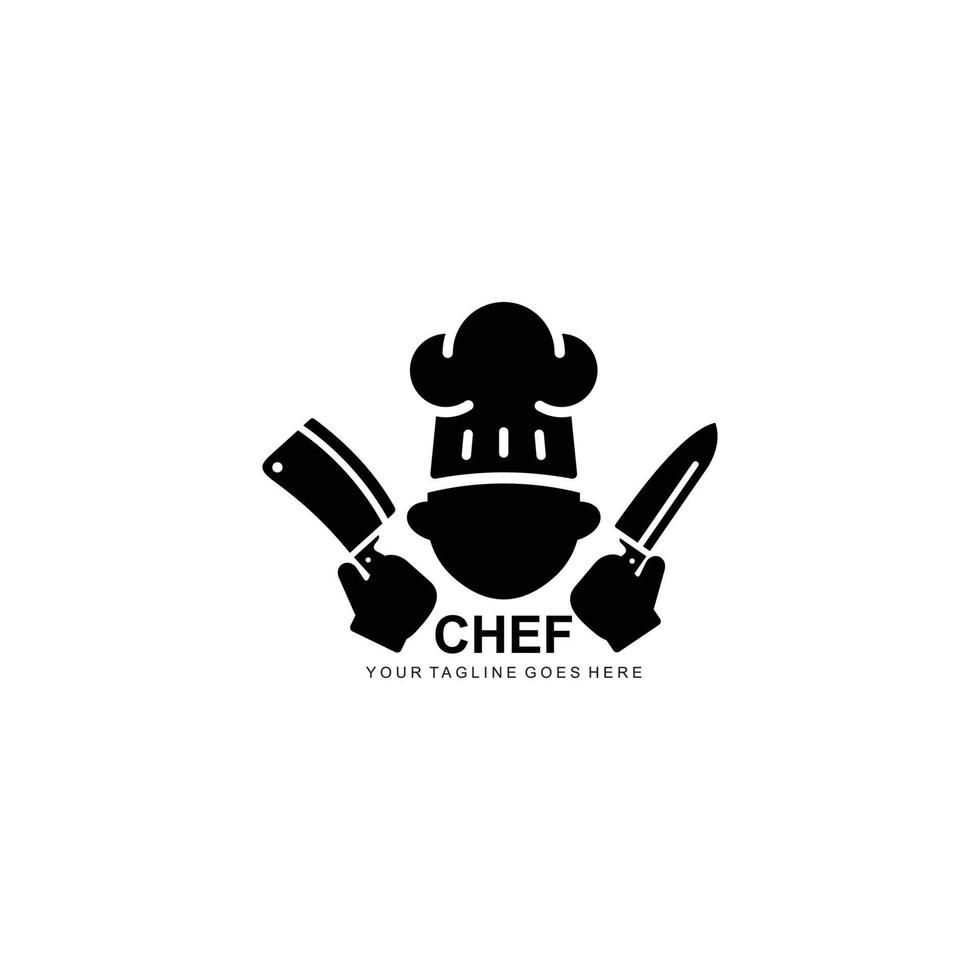 chef logo simple logo plat vecteur