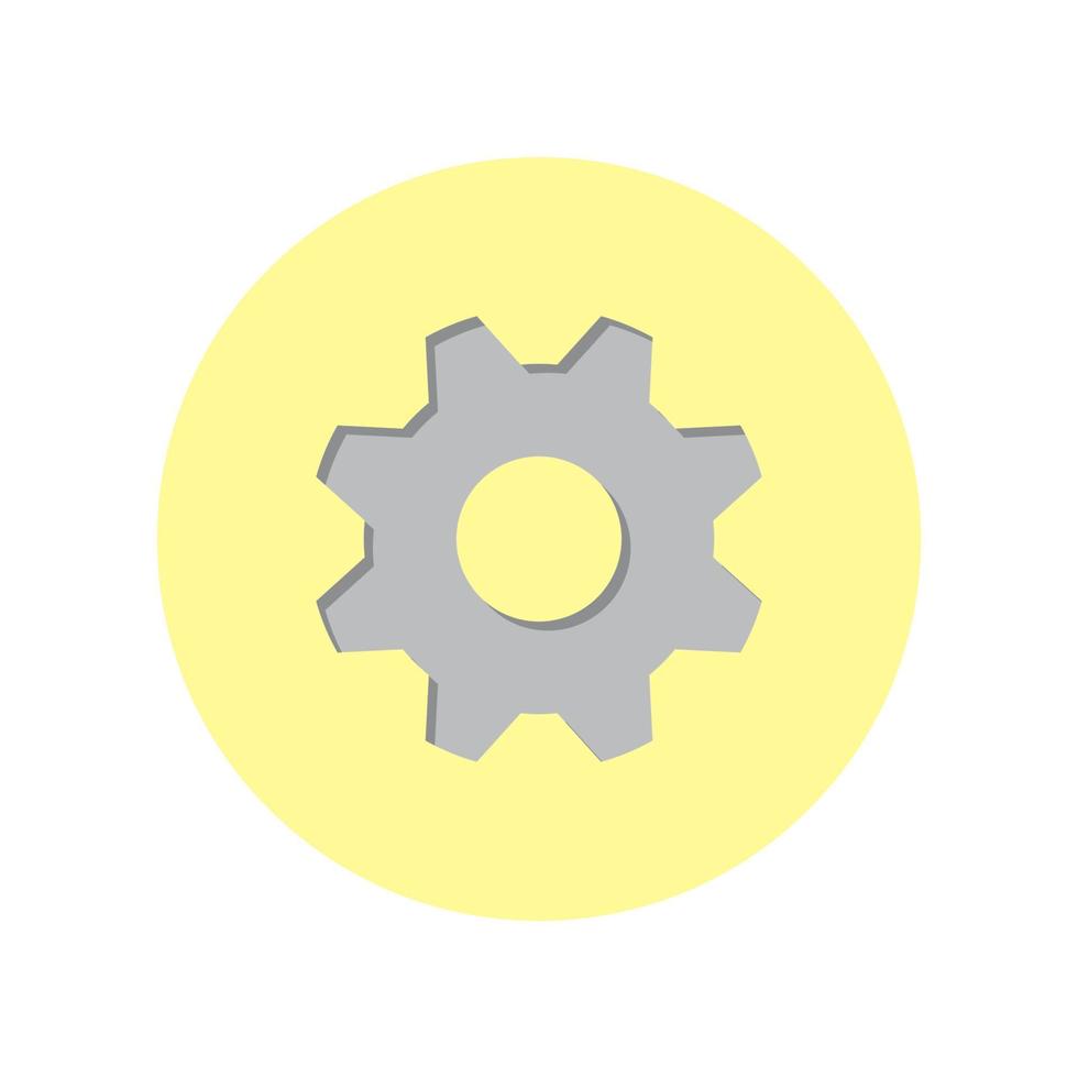 vecteur d'icône d'engrenage pour la présentation de l'icône du symbole du site Web