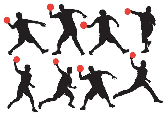 Silhouette de Dodgeball avec des vecteurs de boule vecteur