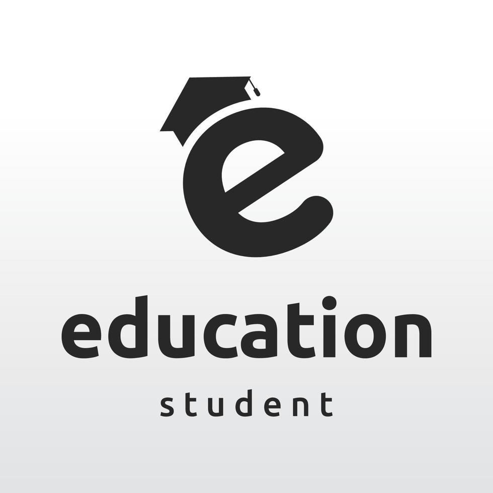 conception de modèle de logo d'éducation créative des étudiants avec signe de chapeau, de livre, de crayon ou de stylo.inspiré par les étudiants diplômés.logos pour les universités, les collèges d'éducation et les écoles. vecteur