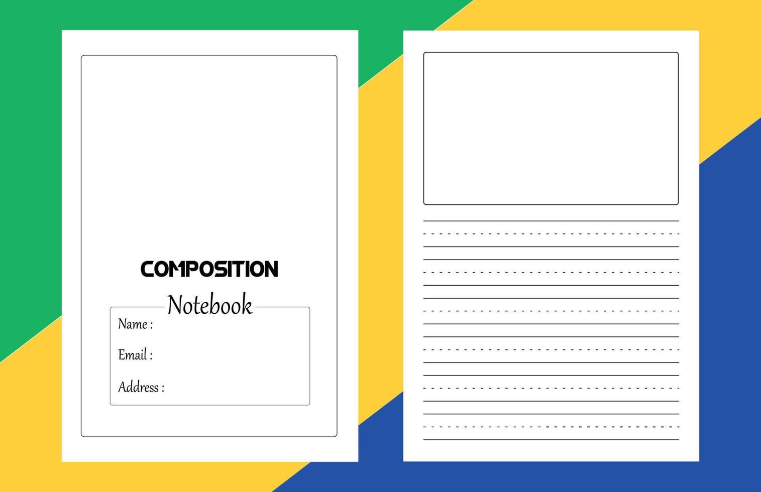 carnet de composition journal vecteur