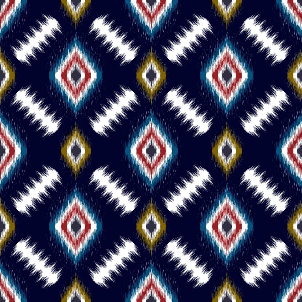 conception de décoration de maison à motif ethnique ikat sans couture. tapis en tissu aztèque boho mandalas textile décorer papier peint. motif indigène tribal broderie traditionnelle vecteur illustré fond