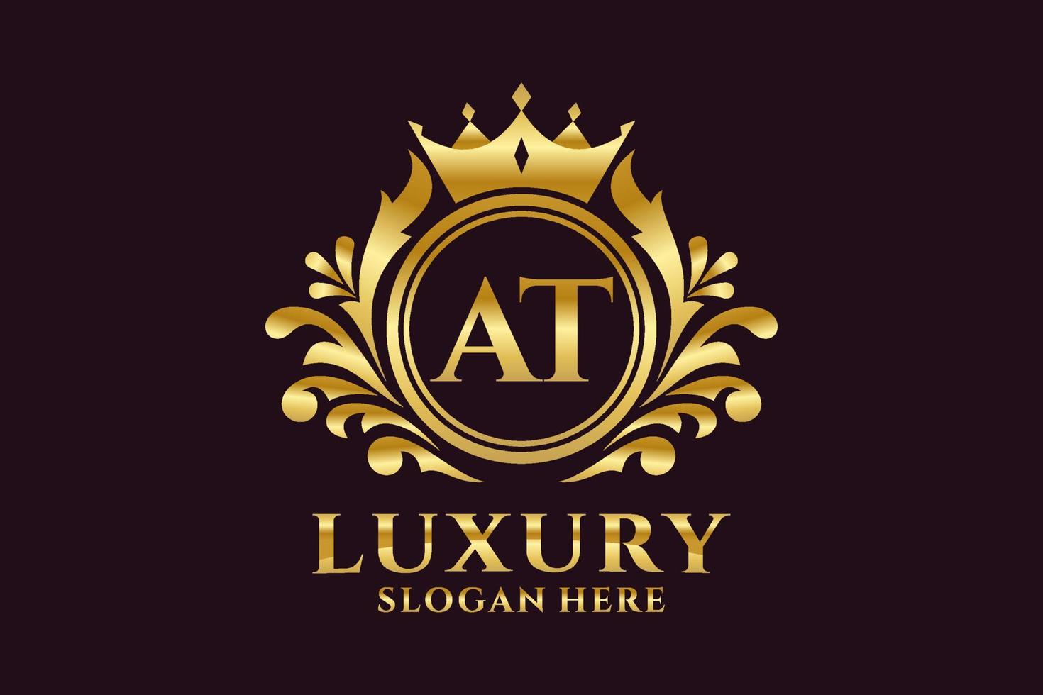 initial à la lettre modèle de logo de luxe royal dans l'art vectoriel pour les projets de marque de luxe et autres illustrations vectorielles.