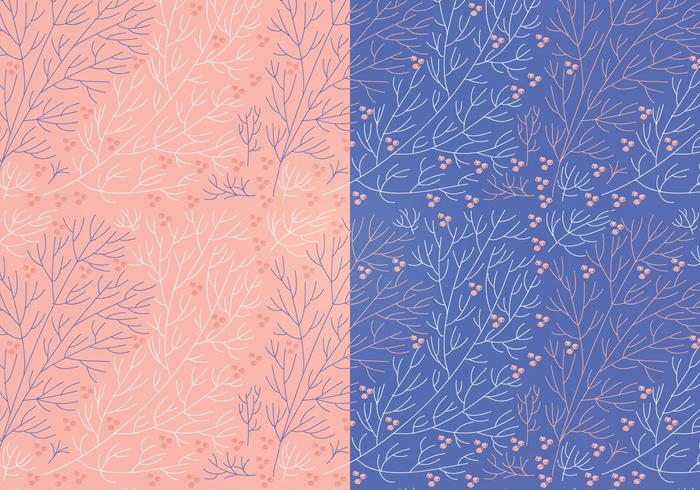 Vecteur boho branch floral patterns