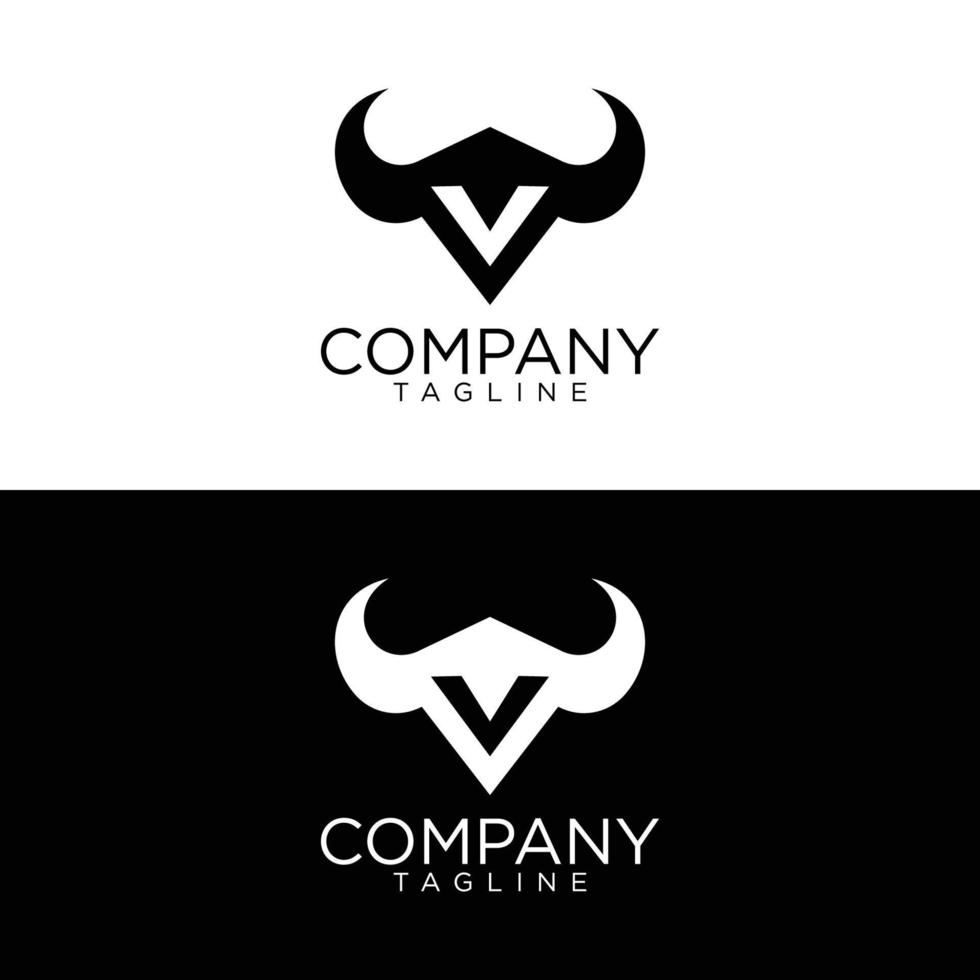 création de logo v bull et modèles vectoriels premium vecteur