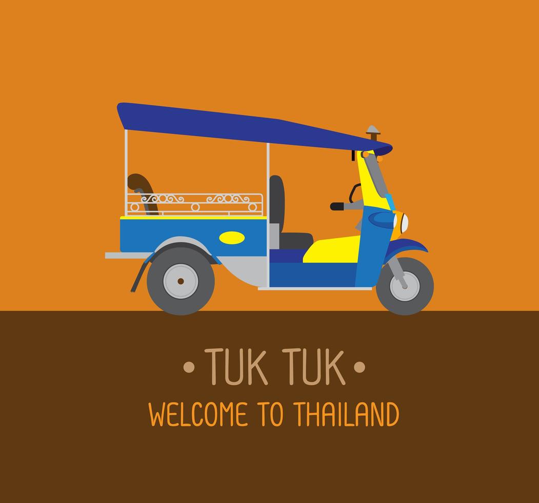 conception de tuk tuk thaï vecteur