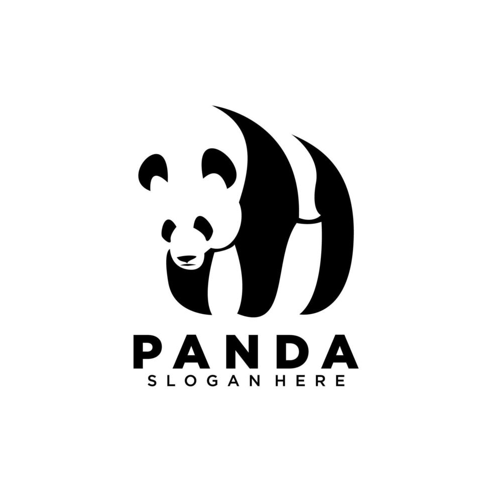 logos de pandas. logo de modèle de panda. vecteur d'illustration graphique panda