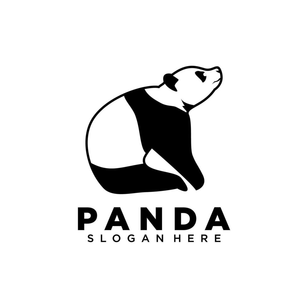 logos de pandas. logo de modèle de panda. vecteur d'illustration graphique panda