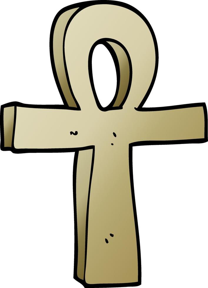 dessin animé doodle symbole ankh vecteur