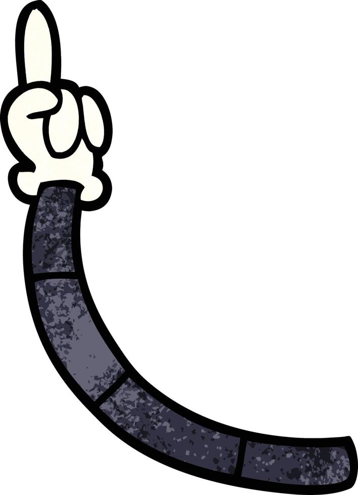dessin animé doodle gestes de la main rétro vecteur