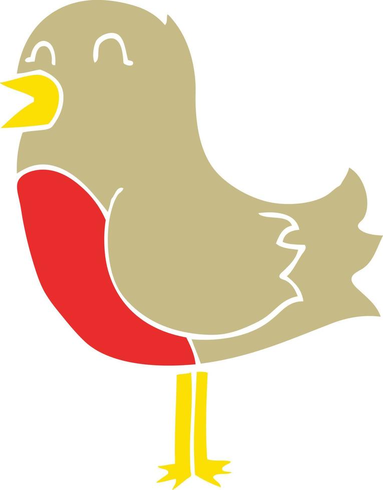 oiseau de dessin animé de style plat couleur vecteur