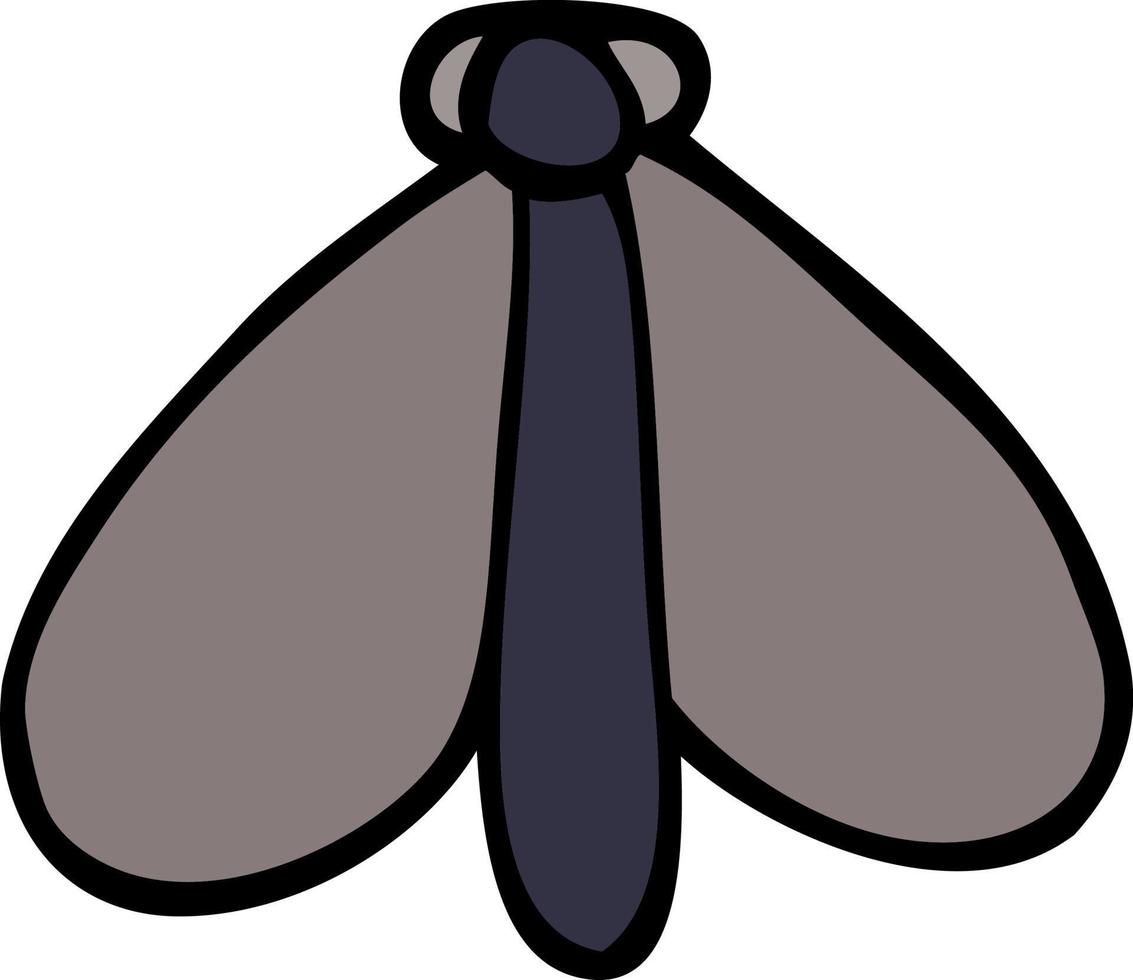 dessin animé doodle encore papillon de nuit vecteur