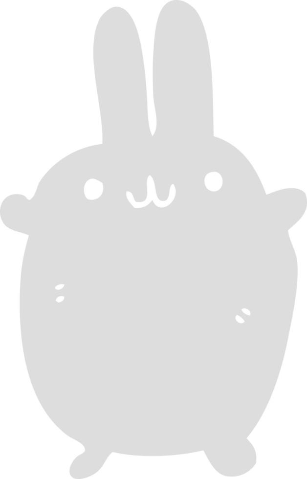 lapin de dessin animé de style plat couleur vecteur