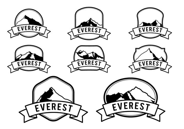 Modèle gratuit Logo Logo Hipster Everest vecteur