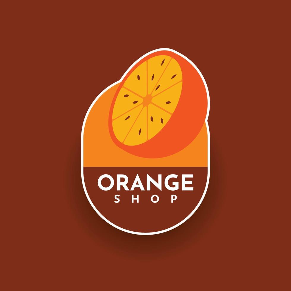 conception de modèle d'illustration de logo de magasin de jus d'orange vecteur