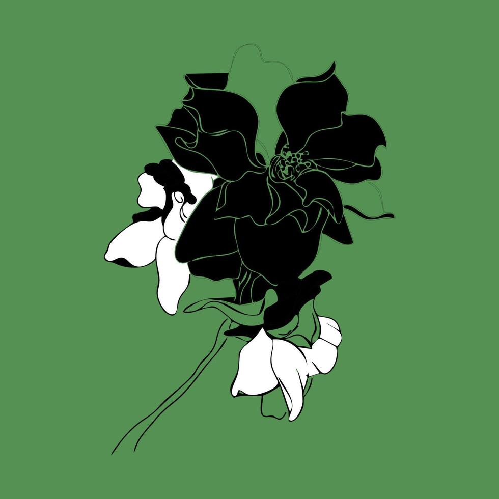 brin d'une fleur, illustration vectorielle vecteur