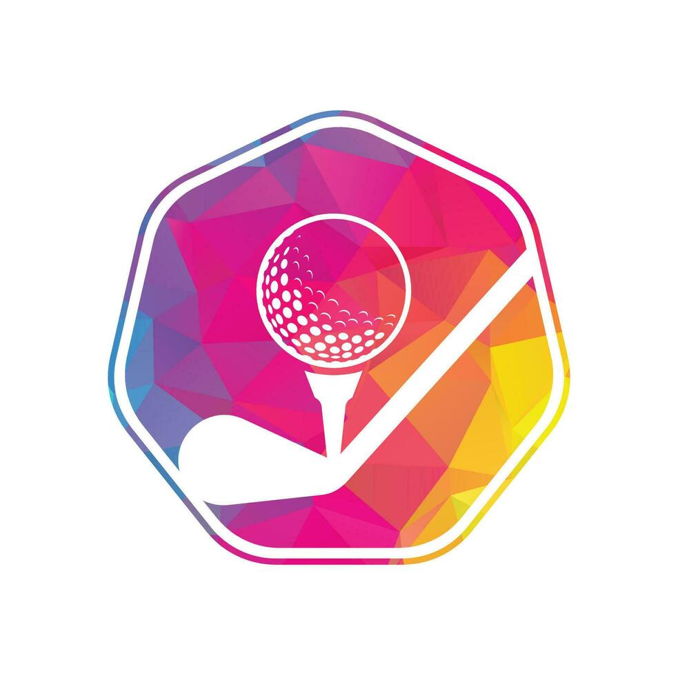 modèle de vecteur de conception de logo de golf bâton. conceptions de logo de golf. modèle de conception de logo de silhouette de sport de golf