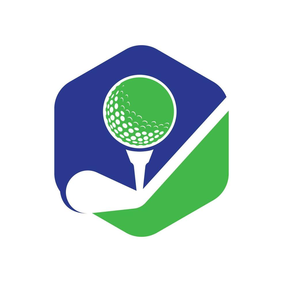 modèle de vecteur de conception de logo de golf bâton. conceptions de logo de golf. modèle de conception de logo de silhouette de sport de golf