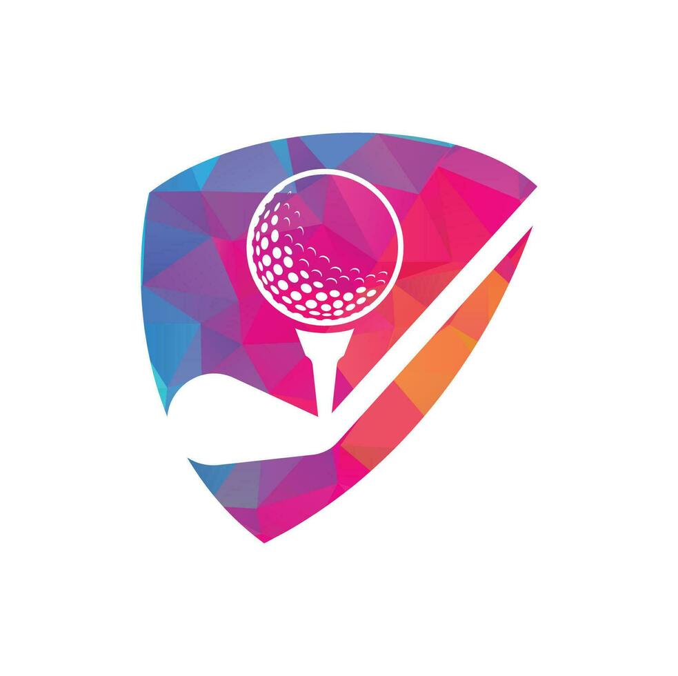 modèle de vecteur de conception de logo de golf bâton. conceptions de logo de golf. modèle de conception de logo de silhouette de sport de golf