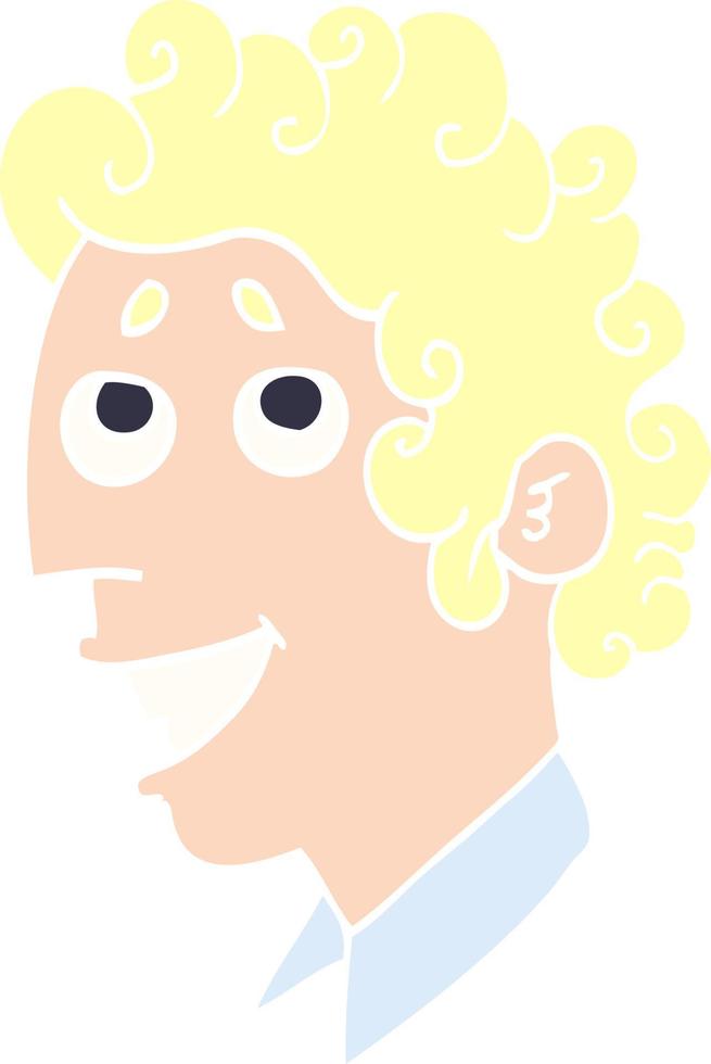 visage d'homme de dessin animé doodle vecteur