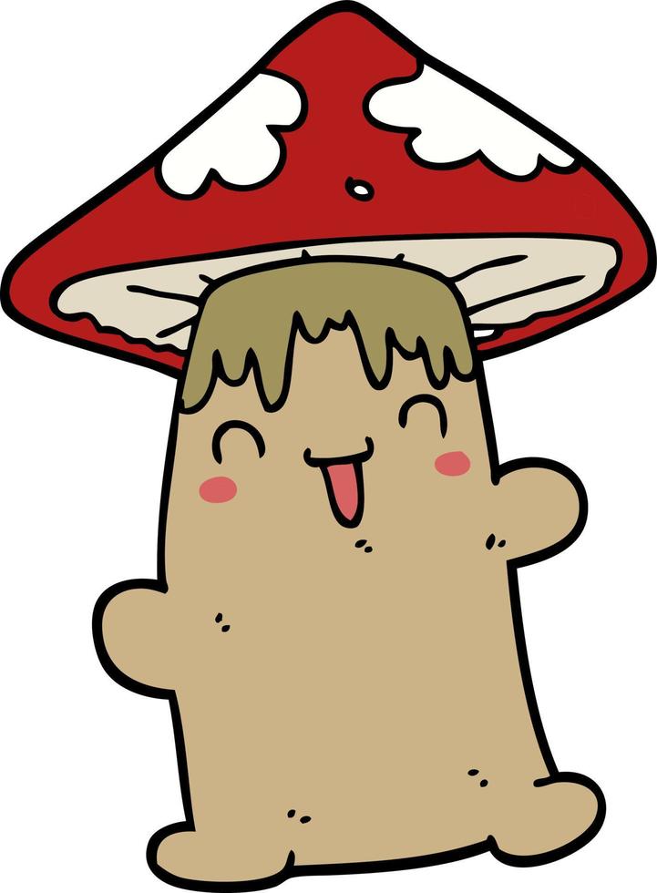 personnage de champignon de dessin animé vecteur