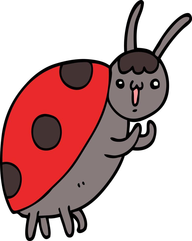 coccinelle de dessin animé mignon vecteur