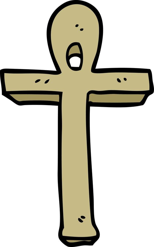 symbole ankh de dessin animé vecteur