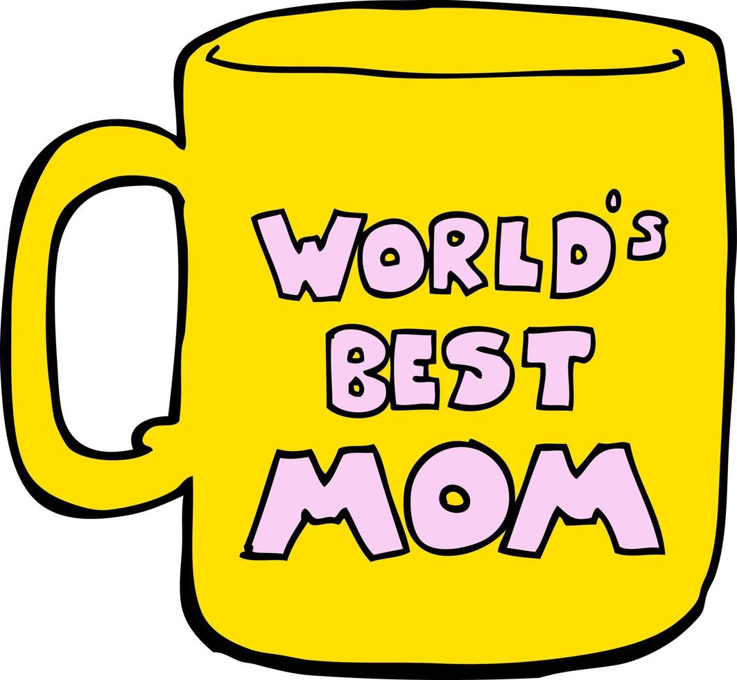 tasse de la meilleure maman du monde vecteur