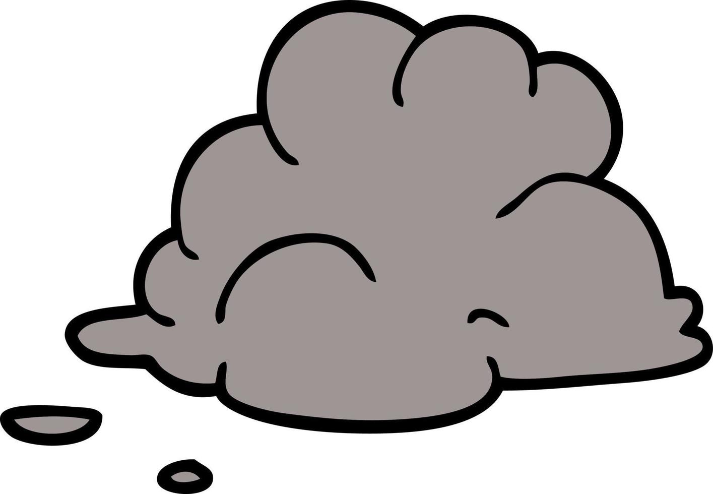 dessin animé doodle nuage d'orage vecteur