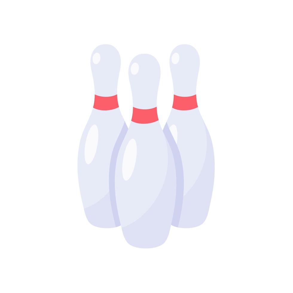 une boule de bowling qui roule pour frapper la quille. vecteur