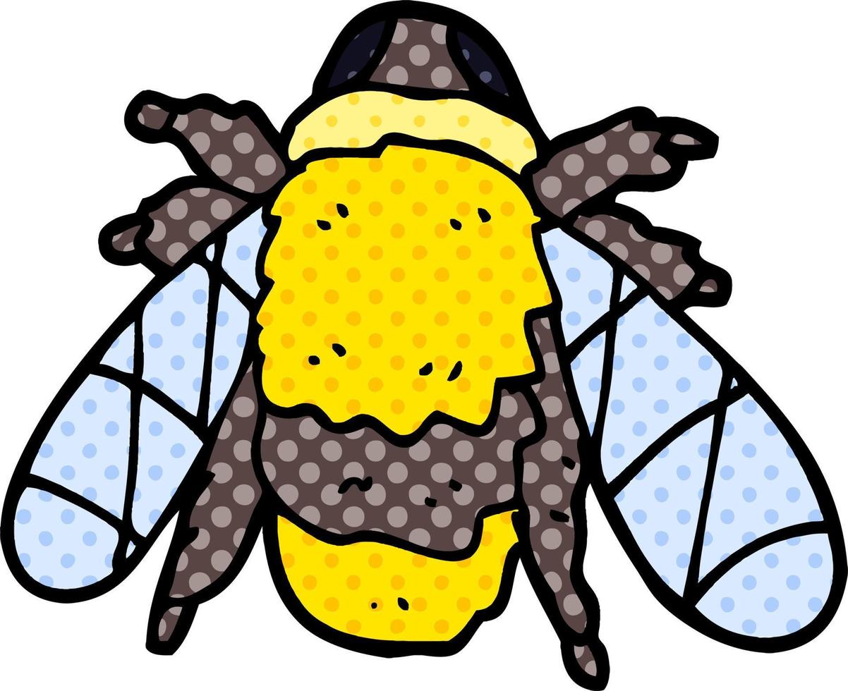dessin animé griffonnage abeille griffonnée vecteur