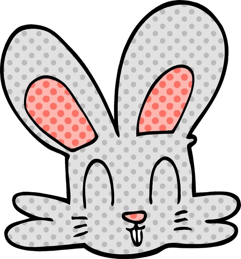 dessin animé doodle lapin mignon vecteur
