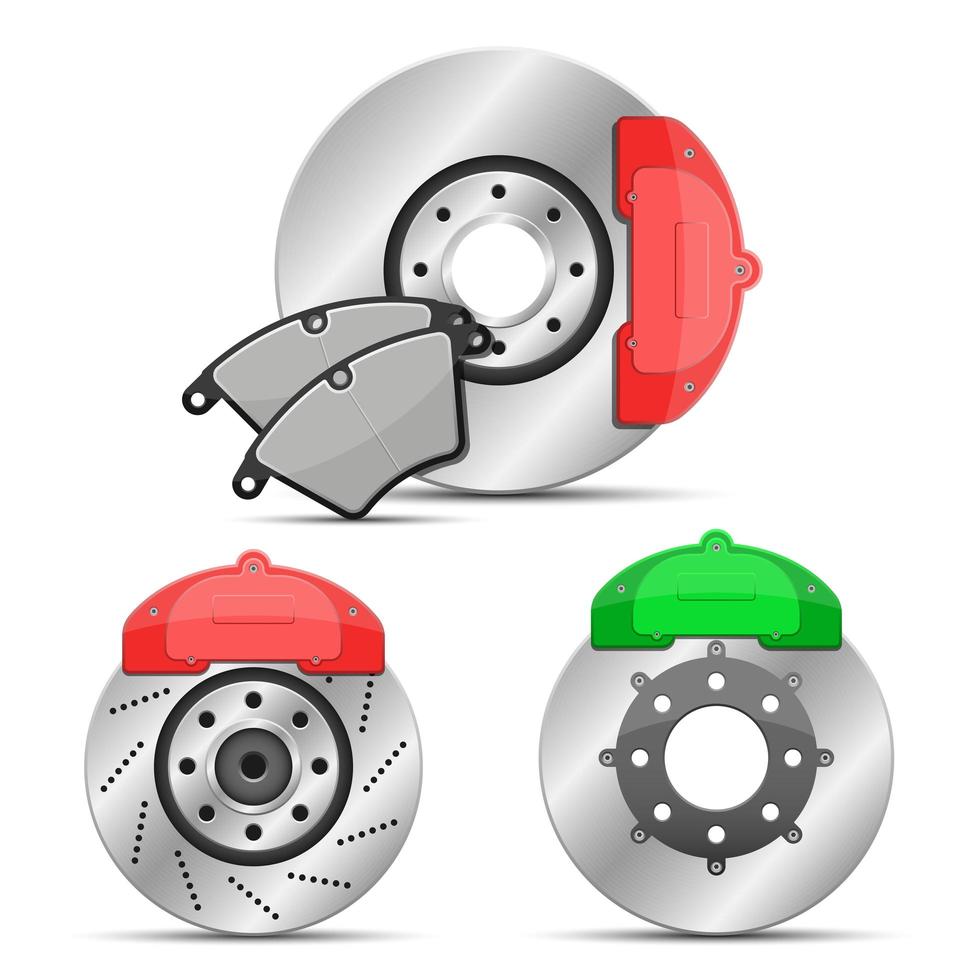disque de frein isolé sur fond blanc vecteur
