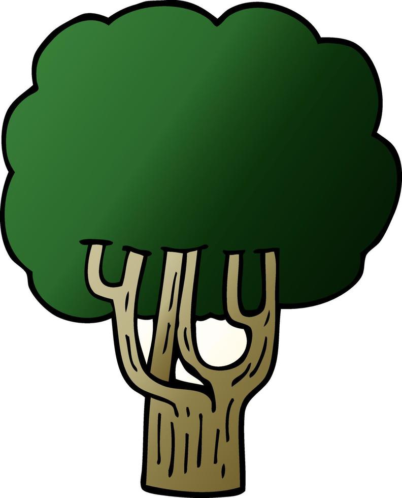 dessin animé doodle arbre fleuri vecteur