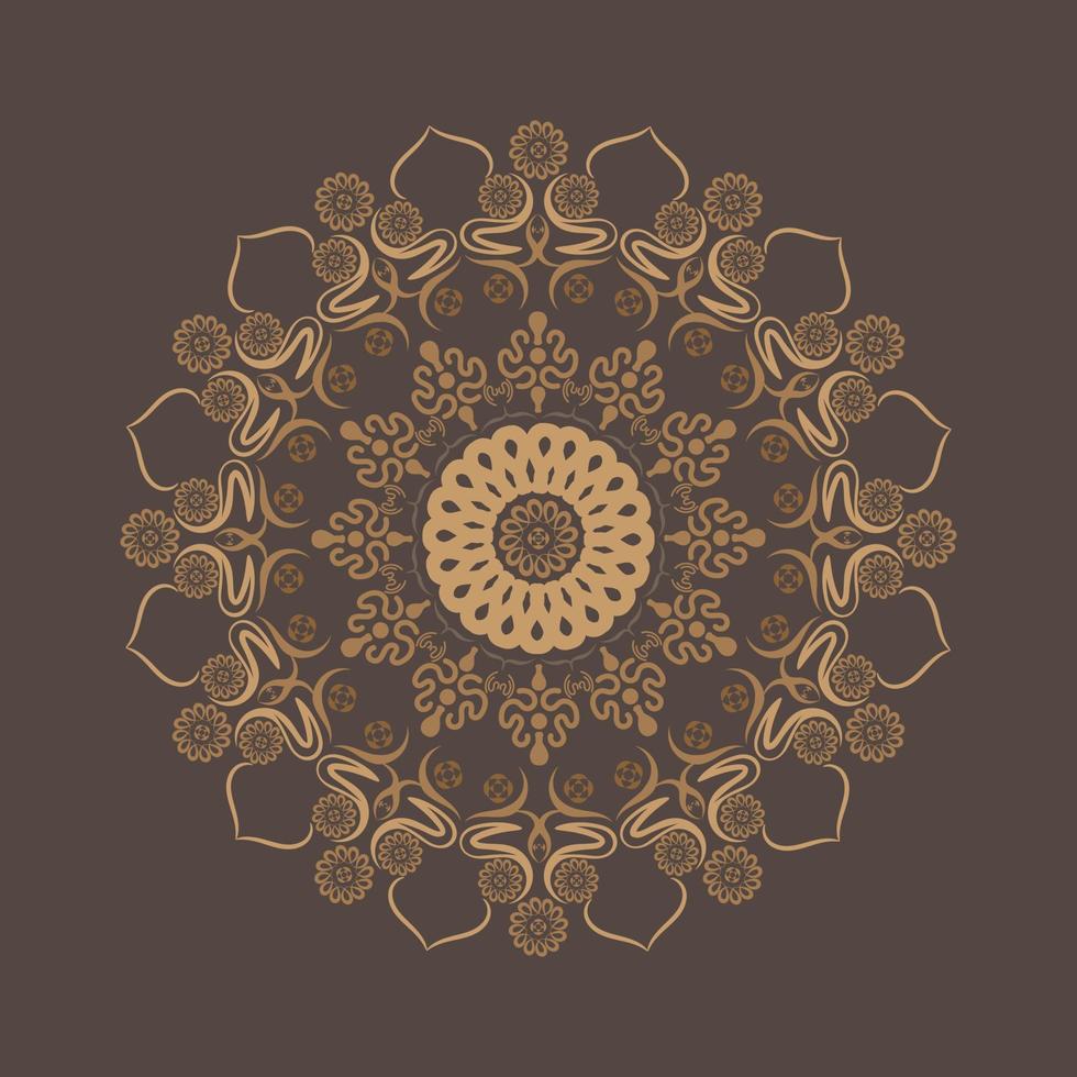 mandala de fleurs. éléments décoratifs d'époque. motif oriental, illustration vectorielle. islam, arabe, indien, turc, pakistanais, chinois, motifs ottomans et couleurs de cristaux vecteur