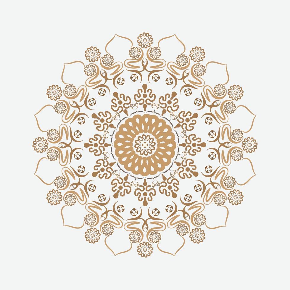 mandala de fleurs. éléments décoratifs d'époque. motif oriental, illustration vectorielle. islam, arabe, indien, turc, pakistanais, chinois, motifs ottomans et couleurs de cristaux vecteur