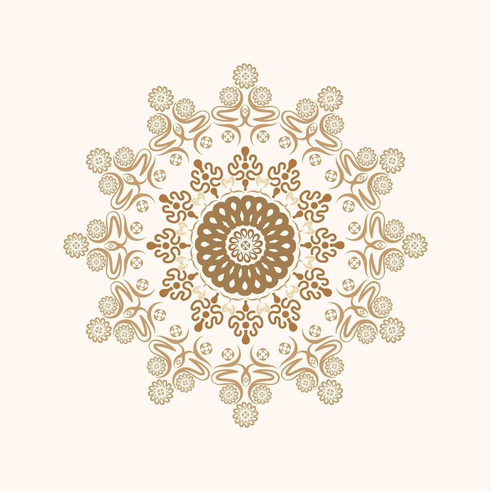 mandala de fleurs. éléments décoratifs d'époque. motif oriental, illustration vectorielle. islam, arabe, indien, turc, pakistanais, chinois, motifs ottomans et couleurs de cristaux vecteur