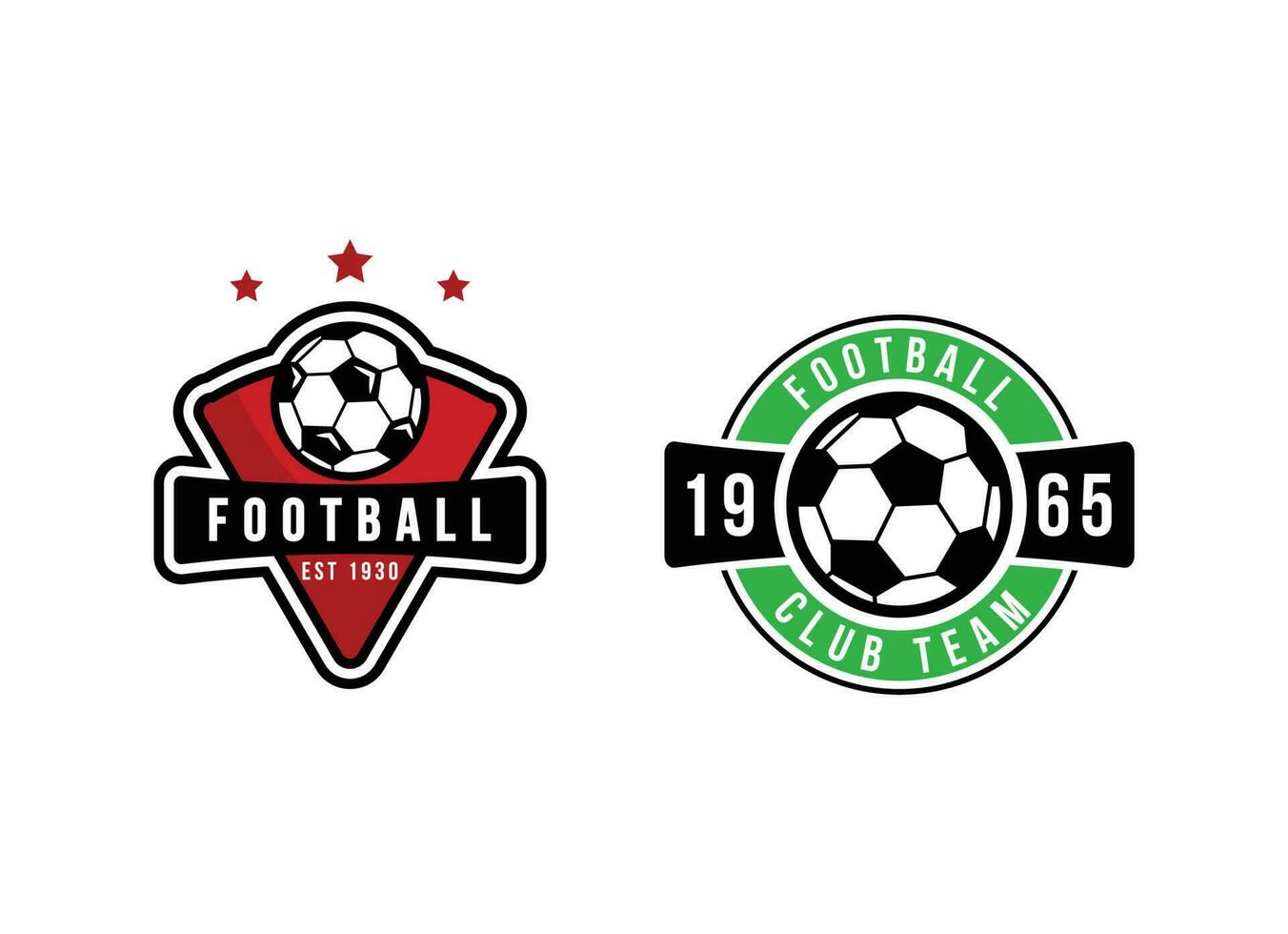 modèles de conception de logo de badge de football de football vecteur