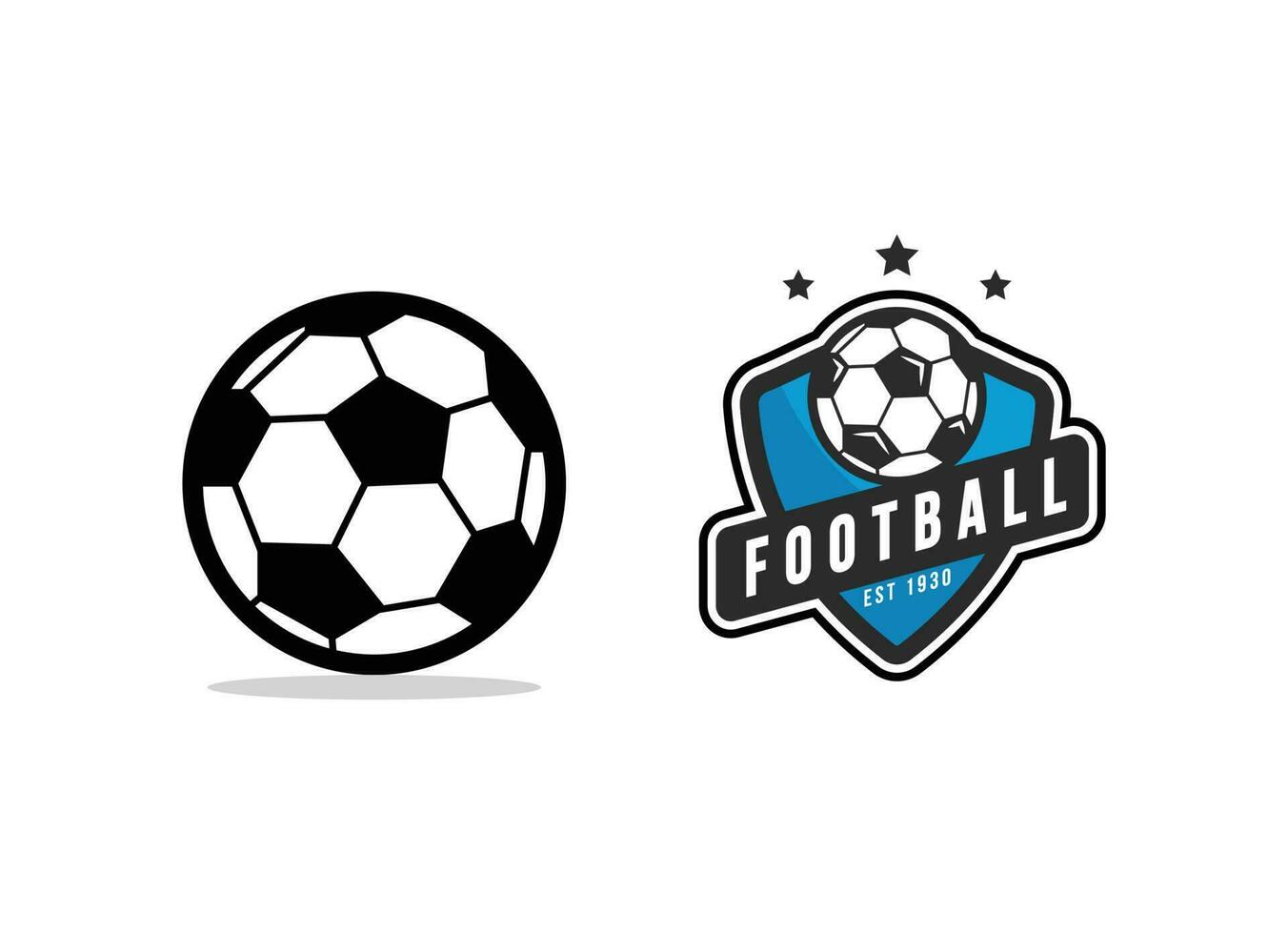 modèles de conception de logo de badge de football de football vecteur