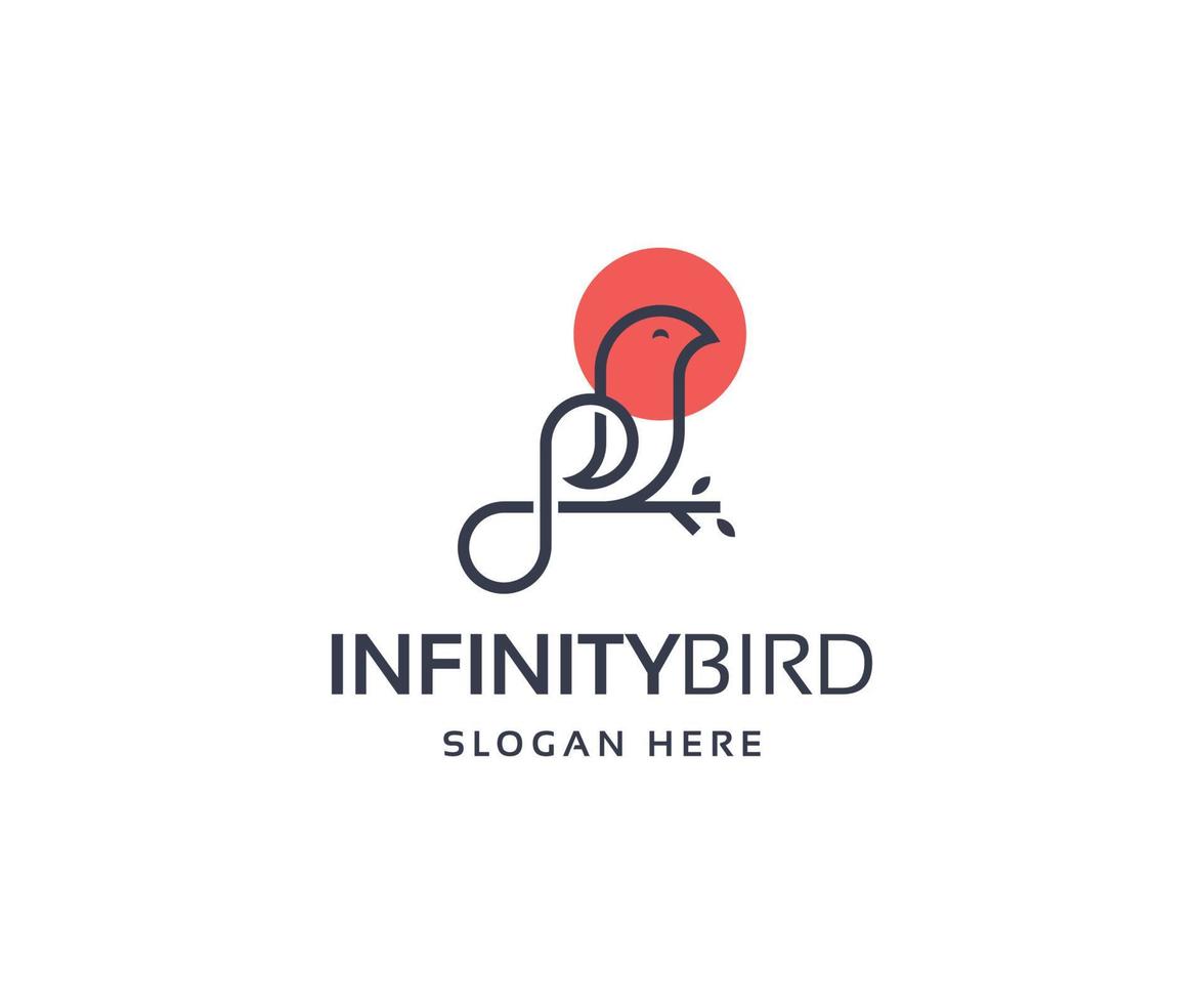 logo oiseau infini vecteur