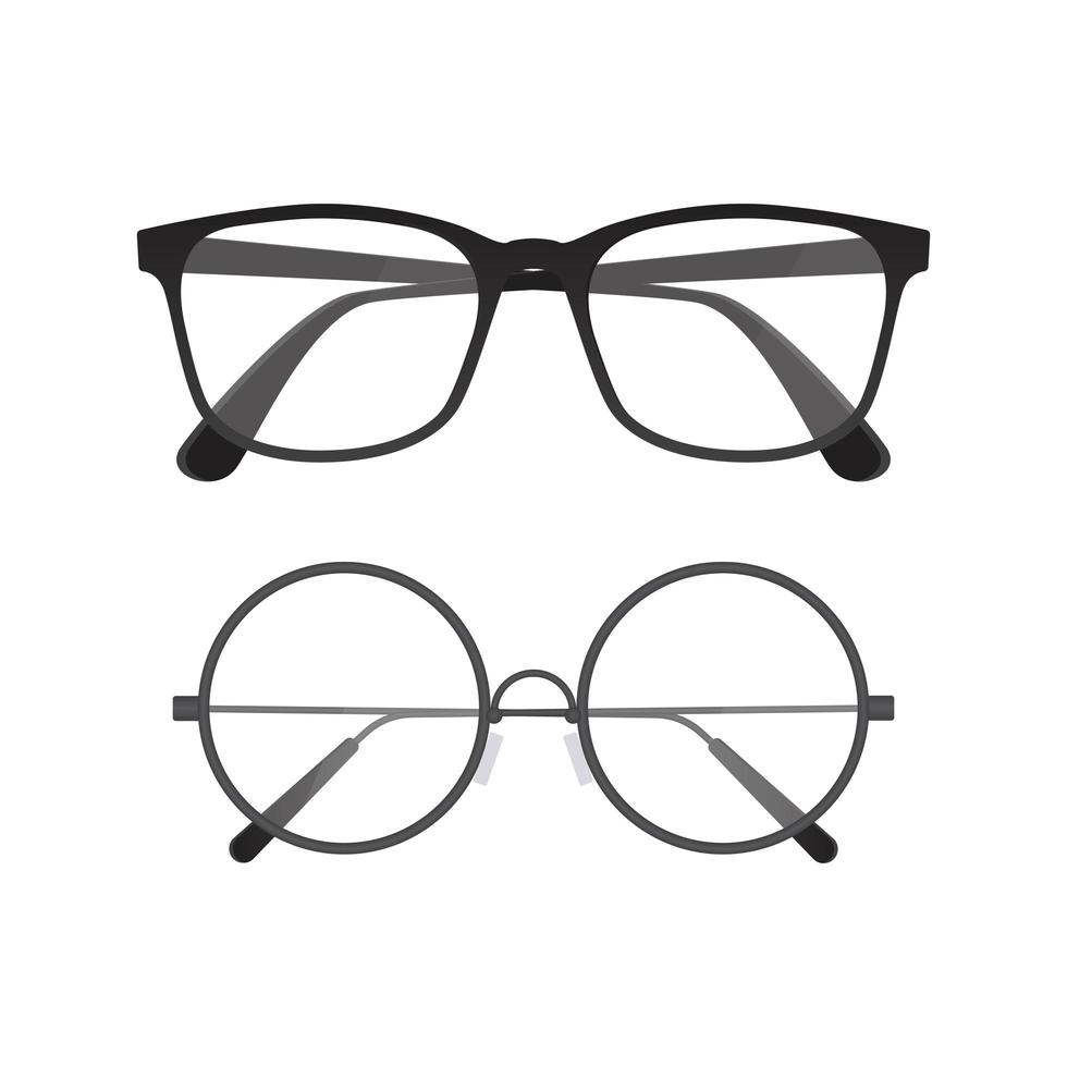 ensemble de conception de lunettes vecteur